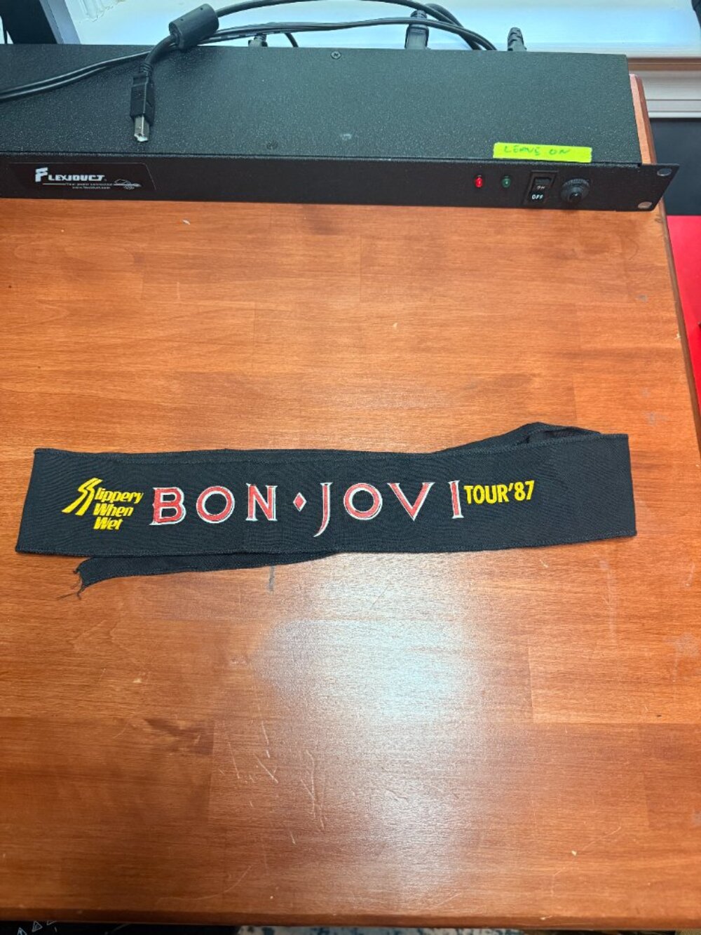 Vintage 1987 Bon Jovi "Slippery When Wet" Tour fabric concert headband